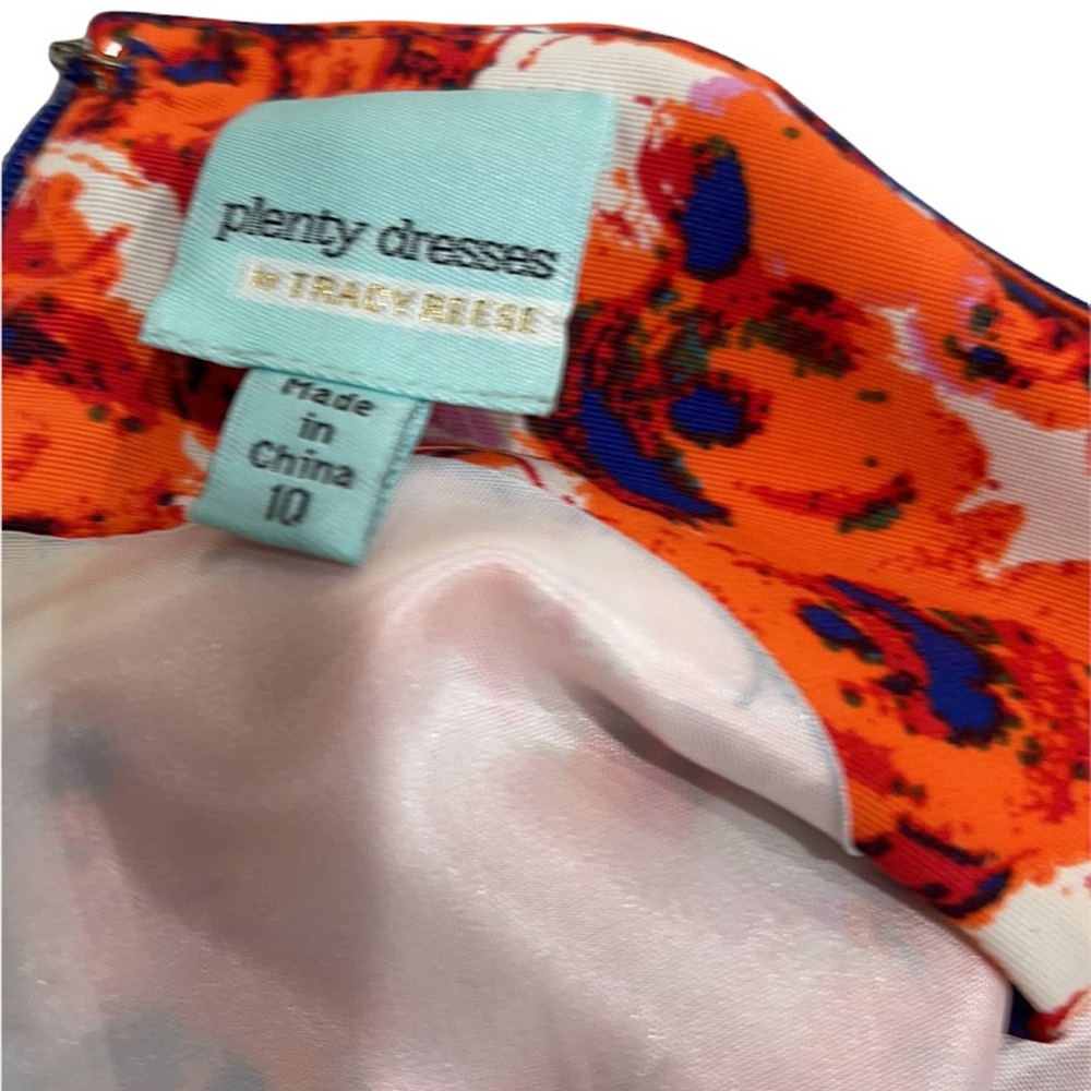 Plenty by Tracy Reese Stripe & Floral Print Pleated Fit and Flare Dress - Picture 5 of 6